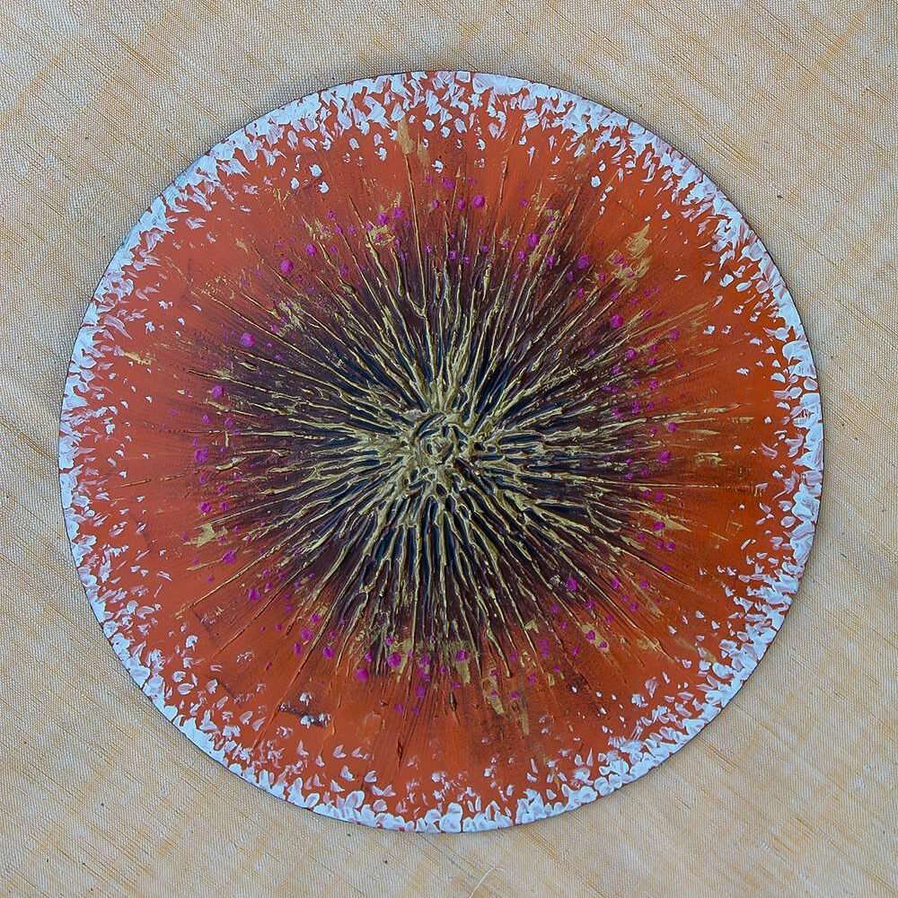 A Texture Painting So Stunning, It Feels Like Magic | 2 Colour Tone (Orange & Brown)