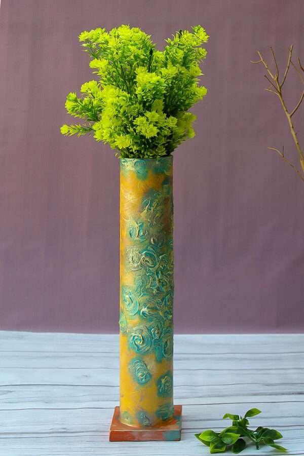 Remarkable Textured Flower Pot for a Stylish Space | 2 Colour Tone (Yellow & Green)