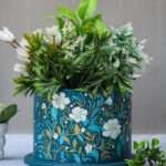 Handcrafted Decorative Flower Pot for a Luxurious Design | 1 Colour Tone (Blue)